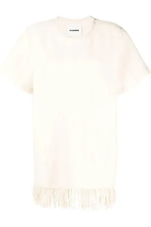 Jil Sander Swetry, Kobieta, Beżowy, S, Bawełna, Koszulka z krótkim rękawem