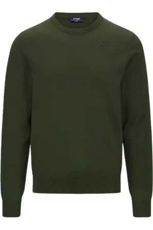 K-Way Bluzy, Mężczyzna, Zielony, S, Bawełna, Bluza dresowa Sebastien z okrągłym dekoltem