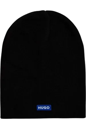 HUGO BOSS Akcesoria, Mężczyzna, Czarny, ONE SIZE, Wełna, Czapka Beanie Xovo_B