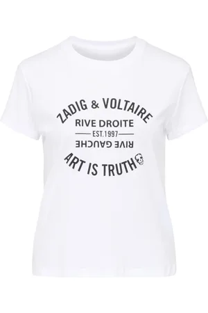 Zadig & Voltaire Koszulki, Kobieta, Biały, S, Eco Blason Białe Sneakersy