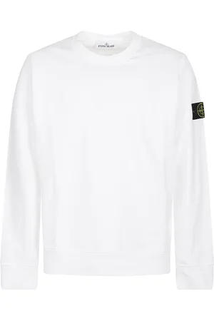 Stone Island Bluzy, Mężczyzna, Biały, XL, Klasyczny Sweter dla Mężczyzn