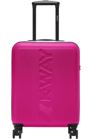 K-Way Walizki, Mężczyzna, Różowy, ONE SIZE, Poliester, Kompaktowa Torba Podróżna na Kółkach