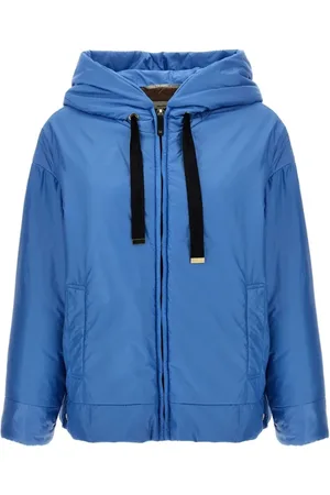 Max Mara Kurtki, Kobieta, Niebieski, S, Stylowe Cube Płaszcze
