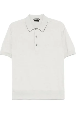 Tom Ford Koszulki, Mężczyzna, Szary, L, Bawełna, Koszulka Polo