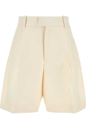 Jil Sander Szorty, Kobieta, Beżowy, S, Bawełna, Bermudy z bawełny w kolorze kości słoniowej
