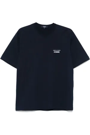 Comme des Garçons Koszulki, Mężczyzna, Niebieski, L, Niebieskie T-shirty i Pola