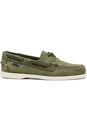 SEBAGO Buty, Mężczyzna, Zielony, 43 EU, Zielone Płaskie Mokasyny Buty