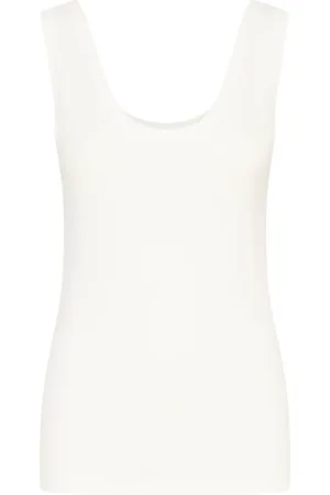 Soaked in Luxury Koszulki, Kobieta, Biały, L, Slim-fit Tank Top Broken