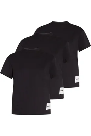 Jil Sander Koszulki, Kobieta, Czarny, XS, Bawełna, T-shirt 3-pack