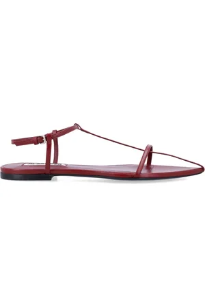 Jil Sander Buty, Kobieta, Czerwony, 36 EU, Skóra, Nowe sandały Tripon z noskiem w szpic