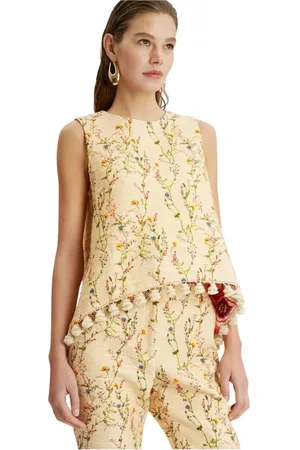 La DoubleJ Koszulki, Kobieta, Beżowy, M, Bawełna, La Scala Sleeveless Top