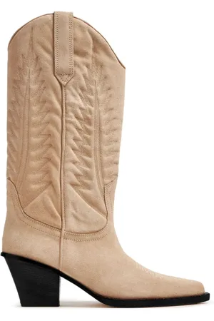 PARIS TEXAS Buty, Kobieta, Beżowy, 36 EU, Zamsz, Beżowe zamszowe kowbojki