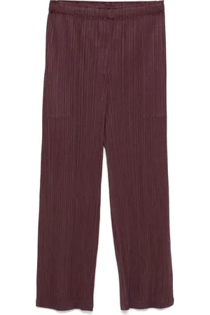 Issey Miyake Spodnie, Kobieta, brązowy, L, Stylowe Spodnie