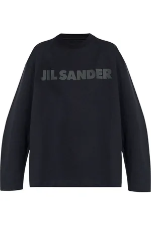 Jil Sander Koszulki, Kobieta, Czarny, S, Bawełna, Casualowa koszulka bawełniana