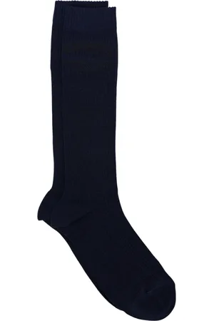 Iceberg Bielizna, Kobieta, Niebieski, M, Bawełna, Niebieskie skarpety z logo Jacquard Milano Italia