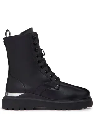 Mallet Buty, Kobieta, Czarny, 36 EU, Skóra, Czarne Buty na Sznurowadła Elegancki Styl