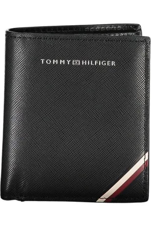 Tommy Hilfiger Akcesoria, Mężczyzna, Czarny, ONE SIZE, Skóra, Czarny skórzany portfel