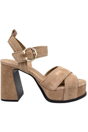 Ash Buty, Kobieta, Żółty, 38 EU, Zamsz, Sandały z platformą zamszowe
