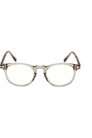 Tom Ford Akcesoria, Kobieta, brązowy, ONE SIZE, Kryształowe zielone okulary z kwadratowymi oprawkami