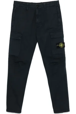 Stone Island Spodnie, Mężczyzna, Niebieski, W32, Bawełna, Spodnie Casualowe