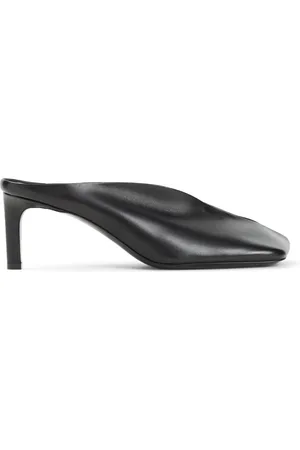 Jil Sander Buty, Kobieta, Czarny, 36 EU, Skóra, Skórzane Klapki w Stylu Chic