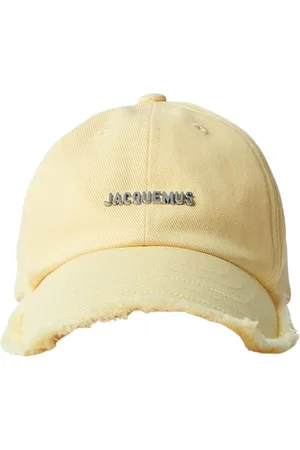 Jacquemus Akcesoria, Kobieta, Żółty, 56 CM, Bawełna, Czapka Artichoke ze sznurkiem do ściągania