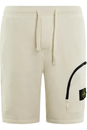 Stone Island Szorty, Mężczyzna, Biały, L, Bawełna, Stylowe szorty o regularnym kroju