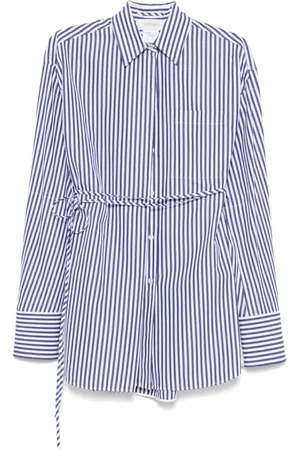 Sportmax Bluzki, Kobieta, Niebieski, M, Bawełna, Koszule w kolorze niebieskim