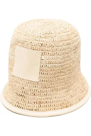 Jacquemus Akcesoria, Kobieta, Beżowy, 58 CM, Le Bob Soli Kapelusz Bucket Hat