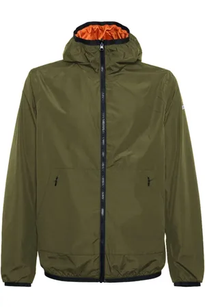 RefrigiWear Kurtki, Mężczyzna, Zielony, 2XL, Nylon, Odwrotna kurtka nylonowa z kapturem i zamkiem