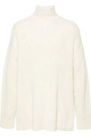 Jil Sander Swetry, Mężczyzna, Biały, M, Wełna, Kremowy sweter z grubym splotem