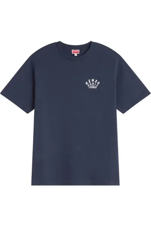 Kenzo Koszulki, Mężczyzna, Niebieski, M, Bawełna, T-shirt z haftem ważki