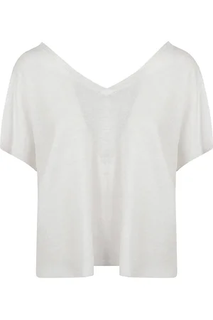 KANGRA CASHMERE Swetry, Kobieta, Biały, L, Biała lniana sweter