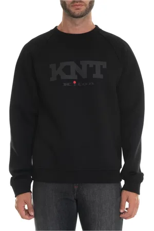 Kiton Bluzy, Mężczyzna, Czarny, M, Bawełna, Bluza Crew Neck