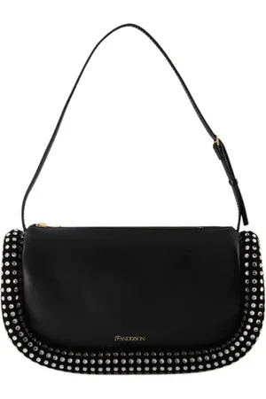 J.W.Anderson Torebki, Kobieta, Czarny, ONE SIZE, Skóra, Crystal Bumper-15 Hobo Bag