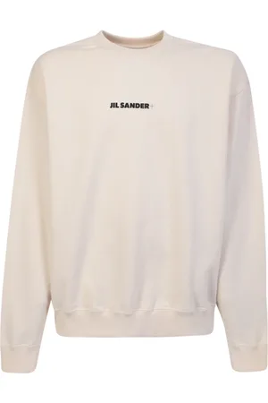 Jil Sander Bluzy, Mężczyzna, Beżowy, M, Beżowy Sweter Minimalistyczny Design Okrągły Dekolt