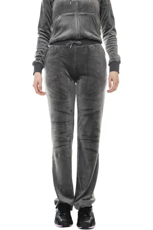 Juicy Couture Spodnie, Kobieta, Szary, L, Len, Spodnie welurowe Del Ray