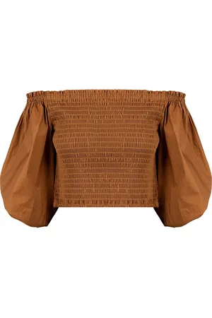 Patrizia Pepe Bluzki, Kobieta, brązowy, M, Bawełna, Crop Top
