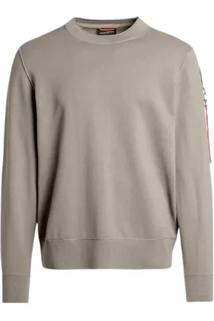 Parajumpers Bluzy, Mężczyzna, Szary, 2XL, Bawełna, Podstawowy Sweter Dzianinowy