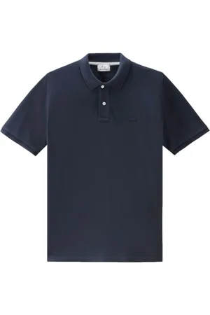 Woolrich Koszulki, Mężczyzna, Niebieski, S, Bawełna, Bawełniana koszulka polo