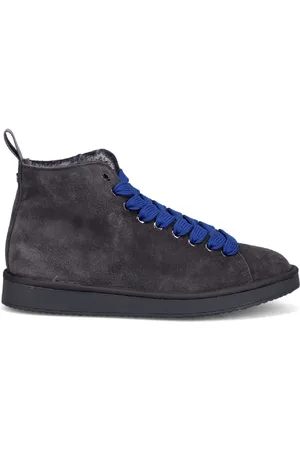 Panchic Buty, Mężczyzna, Szary, 40 EU, Skóra, Szare sznurowane buty - styl casual