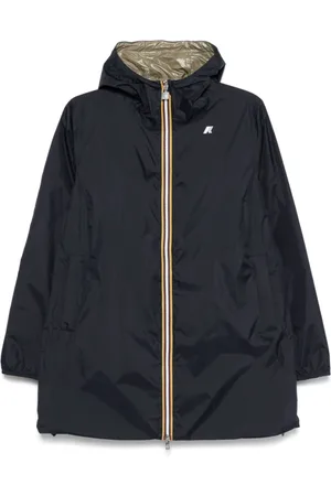 K-Way Płaszcze, Kobieta, Czarny, 4XL, Niebiesko-zielona Parka Outdoorowa