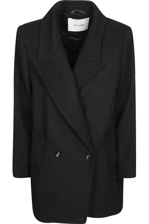 Ivy & Oak Kurtki, Kobieta, Czarny, S, Wełna, Jenna Peacoat Blazer
