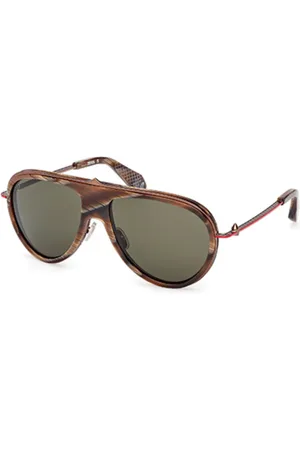 Christian Louboutin Akcesoria, unisex, brązowy, L, Brązowe Okulary Aviator