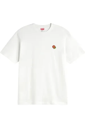 Kenzo Koszulki, Mężczyzna, Biały, XL, Bawełna, Haftowany T-Shirt Pop