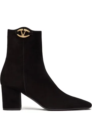 VALENTINO GARAVANI Buty, Kobieta, Czarny, 40 EU, Len, Stylowe botki do kostki