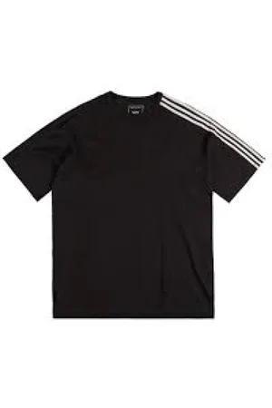 Y-3 Koszulki, Mężczyzna, Czarny, S, Bawełna, Casualowa bawełniana koszulka