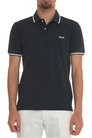 Woolrich Koszulki, Mężczyzna, Niebieski, S, Bawełna, Koszulka Polo Monterey