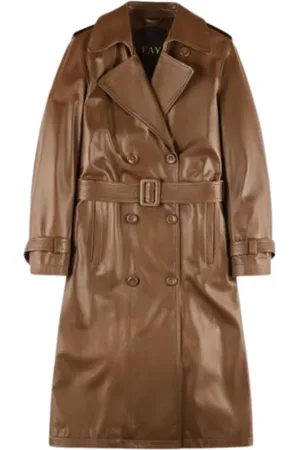 FAY Płaszcze, Kobieta, brązowy, M, Płaszcz Trench dla Kobiet