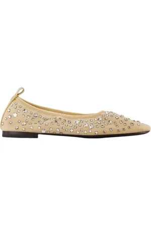 Tory Burch Buty, Kobieta, Beżowy, 38 EU, Nylon, Sheer Crystal Ballerinas